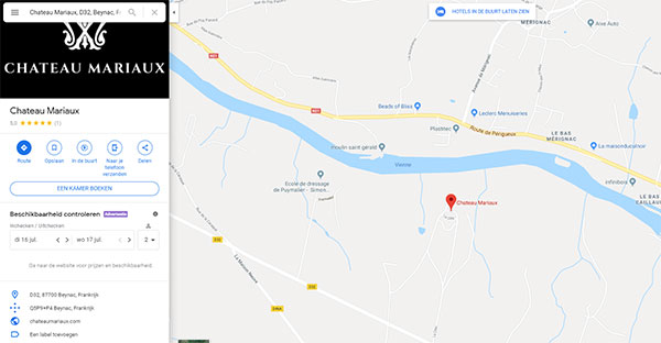 Google Maps Chateaux Mariaux